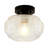 1-Light Flush Mount Ceiling Light with Glass Shade, Polished Brass Finish, Dimmable, E26 Base, ETL Listed