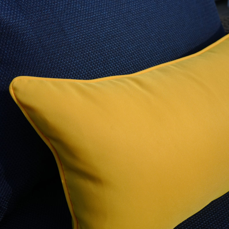 Outdoor Throw Pillow, 11.81" x 21.65", Fibre, Orange
