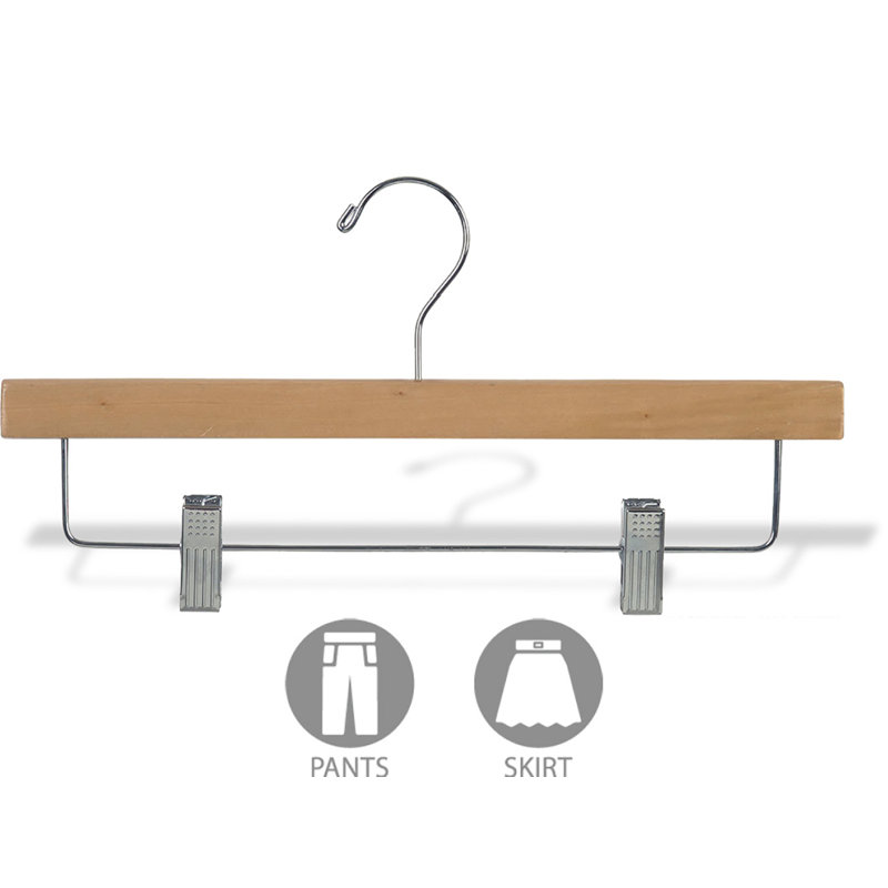 Cintre en bois doux pour les jupes / pantalons, 100