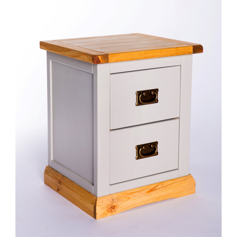 Chenut 45cm W Solid + Manufactured Wood Bedside Table