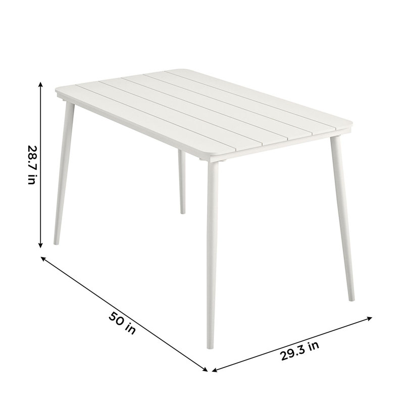 Table de salle à manger April, Blanc