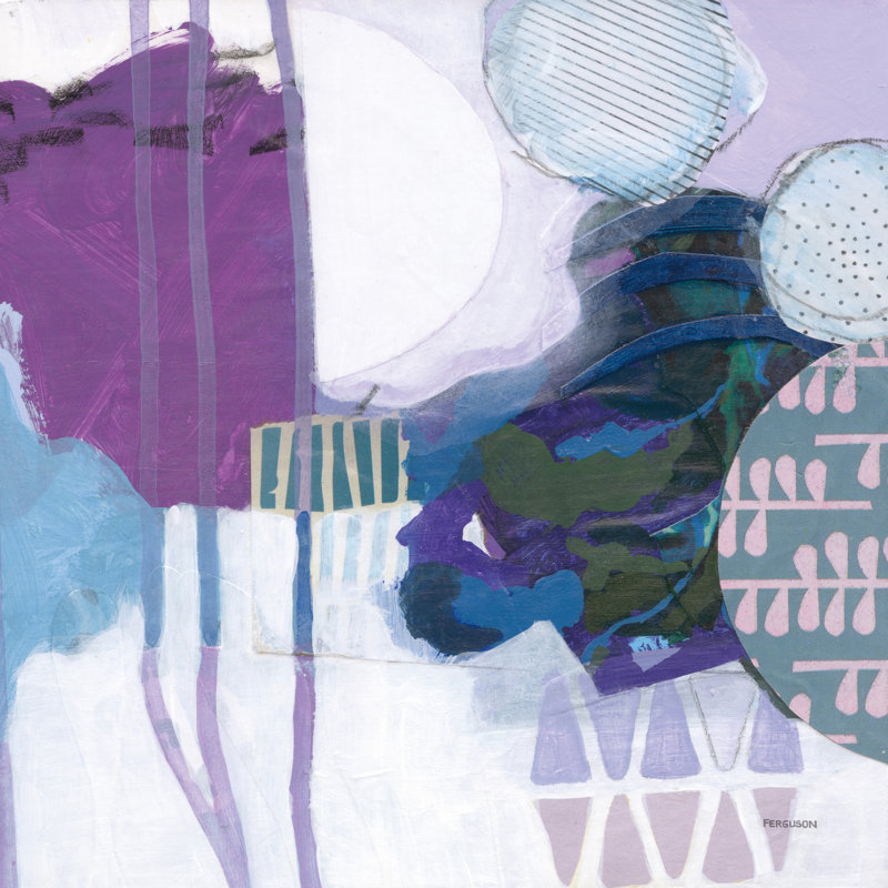 «Abstract Layers IV» par Kathy Ferguson, reproduction sur toile tendue, H 12 po x l 12 po, Non, Toile tendue