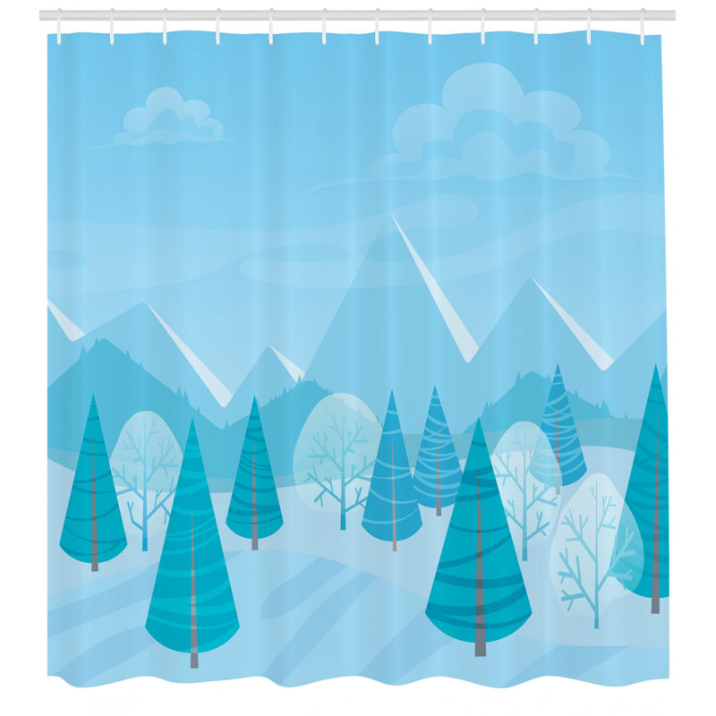 Ensemble de rideau de douche et crochets northwoods, H 70 po x l 69 po