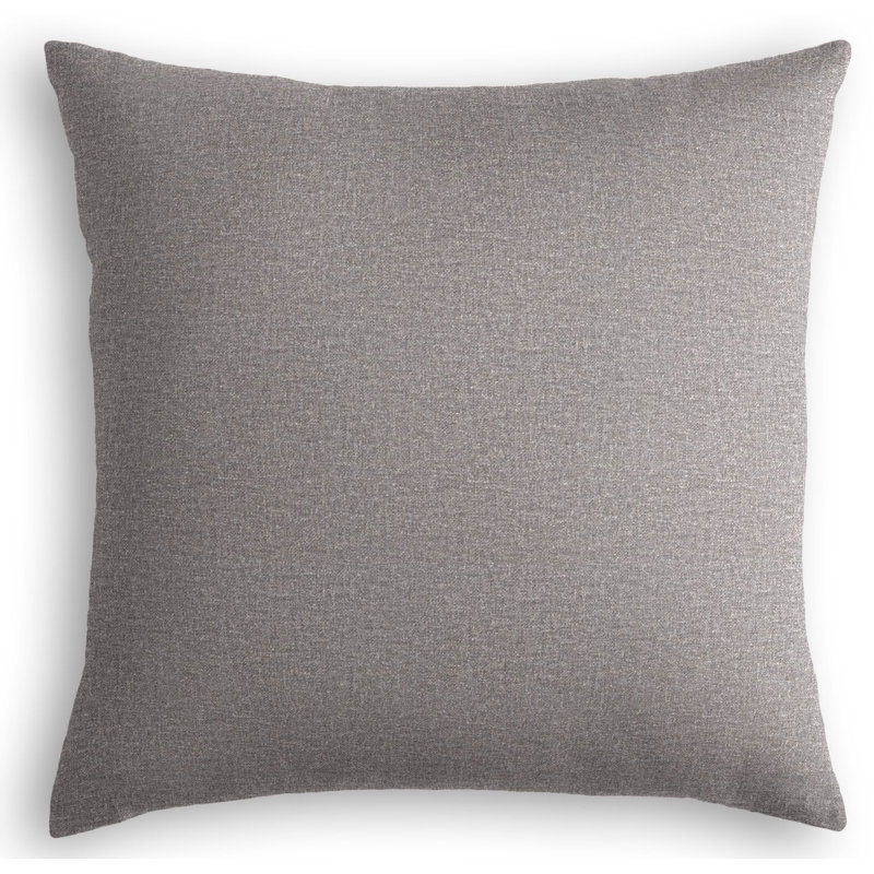 Dapper Linen Square Pillow Cover & Insert, 16" x 16", Flint