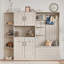 Armoire d'arbre de couloir multifonctionnelle gauche-droite avec rangement et 4 crochets pour le salon et le couloir-149069746