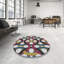 Rose géométrique/jaune/Tapis décoratif bleu-1235624805