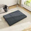 Matelas de sol en mousse à mémoire de forme pliable en trois - Housse mi-ferme, amovible, lavable, tissu en soie glacée rafraîchissante avec graphène, matelas de voyage portable avec sac de rangement et poignées, lit d'invité et lit escamotable pour le camping à domicile, gris foncé-349790095