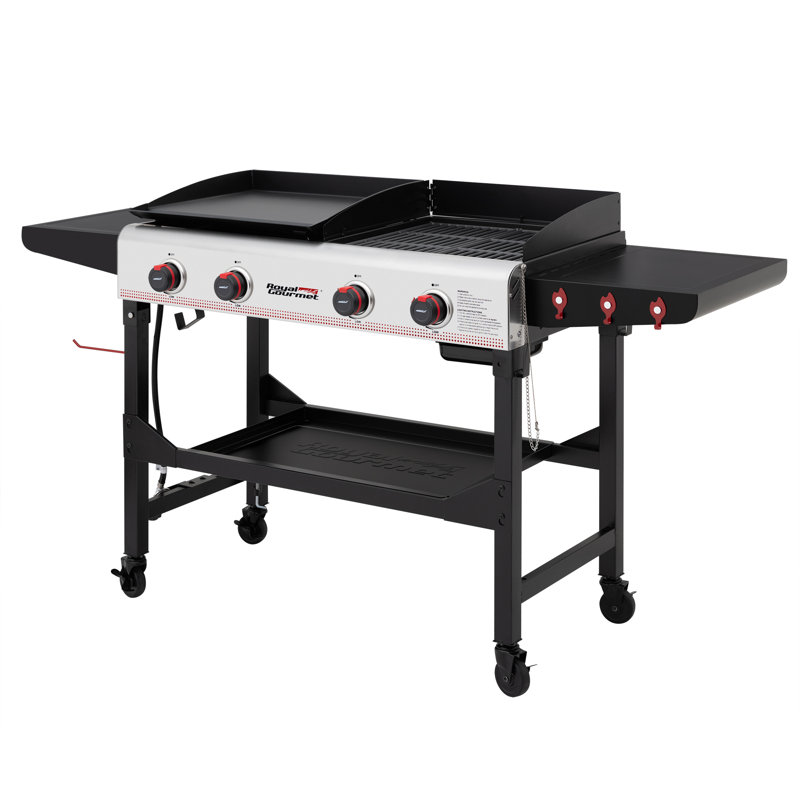 Royal Gourmet 4-Burner Liquid Propane Gas Grill Combo Griddle