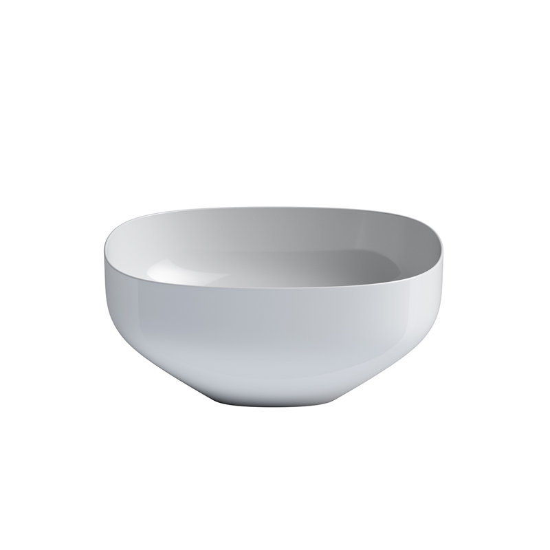 Top 17.8'' L Bathroom Sink, Glossy White