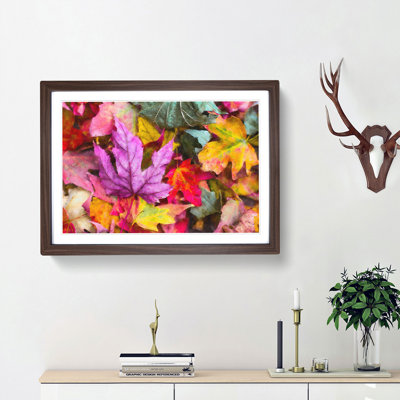 Colourful Autumn Leaves - Picture Frame Graphic Art Print