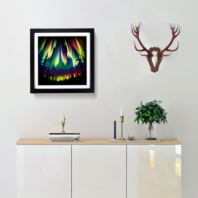 Northern Lights Pop Art - Framed Print
