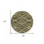 Tapis intérieur rond lavable abstrait ivoire 8 pi