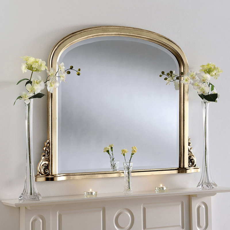 Barile Wood Wall Mirror, 74cm H x 102cm W, Gold