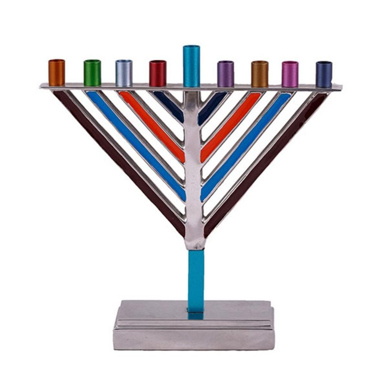 Menora chabad hanoukka menora, H 8,5 po x l 8,5 po x P 2 po, Rose