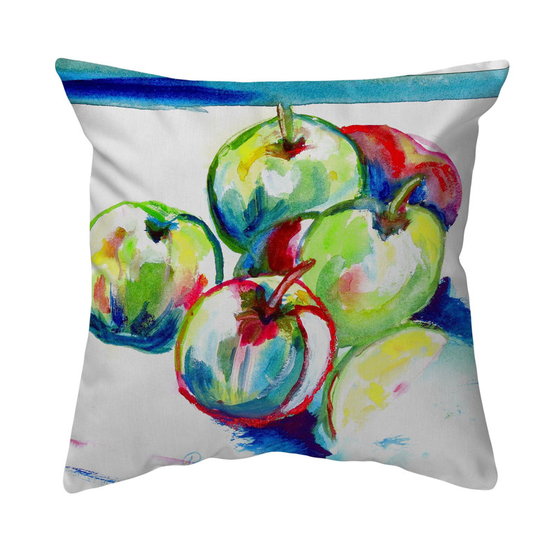  Green Apples Indoor/Outdoor Throw Pillow