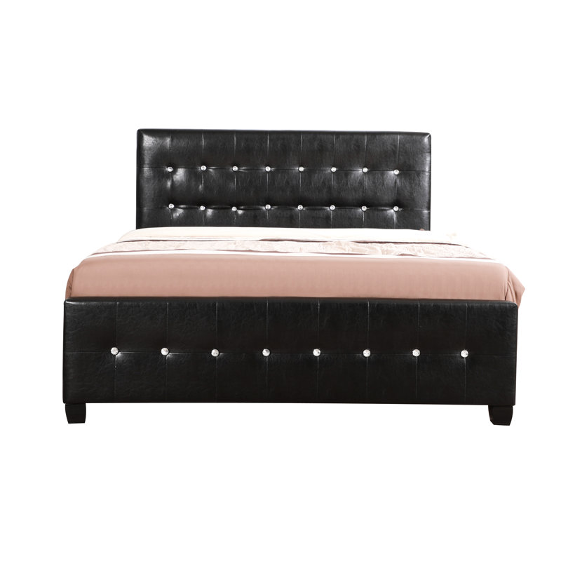Lit double moderne noir transitionnel - et chaud. H 43 po x l 57 po x P 83 po. Pour divers décors. Fabriqué avec des matériaux. Assemblage requis. Mousse de remplissage, matériau en polyuréthane. Profondeur de 79 po, largeur de 88 po, hauteur de 43 po, poids de 89,65 lb.