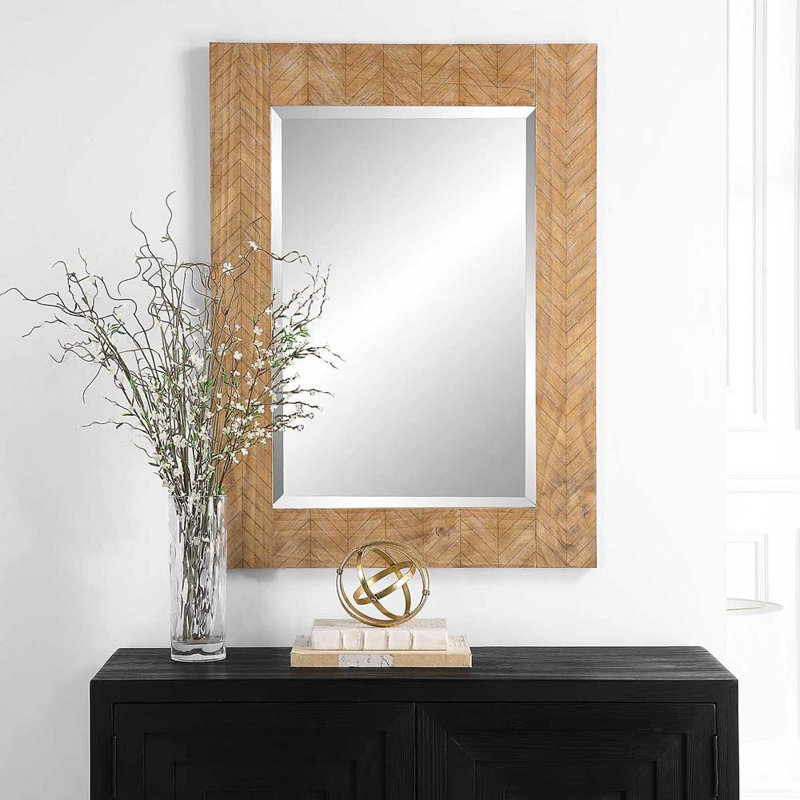 Miroir mural décoratif en bois 