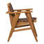 Georges Solid Wood Low Back Armchair in Brown