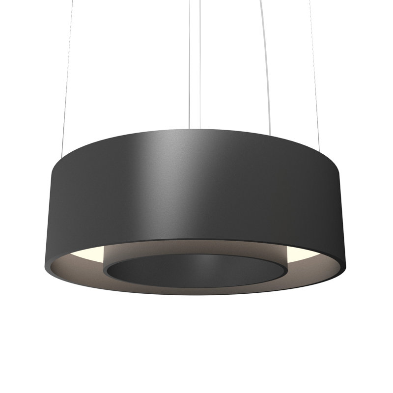 Cilíndrico 1 - Light LED Chandelier, Imbuia, 9.75" H x 31.2" W x 31.2" D