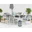 Stanfill 6 - Person Patio Dining Set Extendable Rectangular Table with Cushions Included