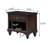 1-Drawer Nightstand Bedside Table Dark Oak