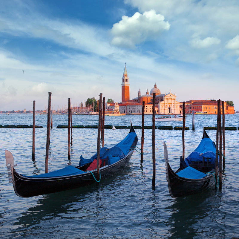 Frankfort Gondolas And San Giorgio Maggiore Church by Jazz - Wrapped Canvas Print, 51cm H x 51cm W x 3.8cm D
