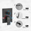Robinet de douche 12 pouces avec cascade et ensemble de becs, système de luxe carré, mélangeur de pression à 3 fonctions à fixation murale, corps de robinet et garniture inclus-64600666