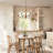 6-Light Brass Gold Leaf Farmhouse Chandelier