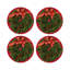 Christmas Wreath Vegan Leather Round Pebble Placemat-315684874