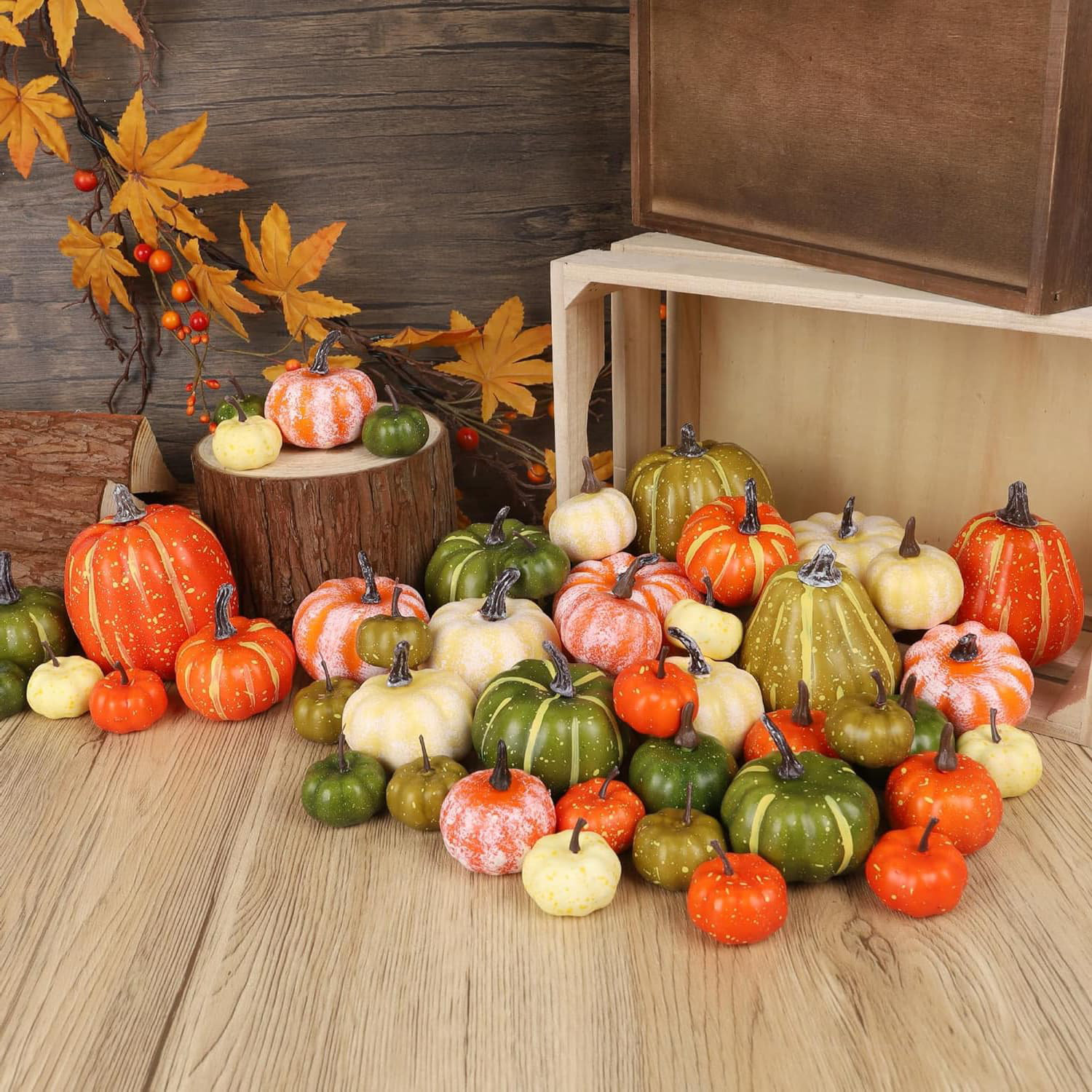 Gresorth 6pcs Fake White Pumpkins Fall Autumn Halloween Christmas Decoration | Seychelles