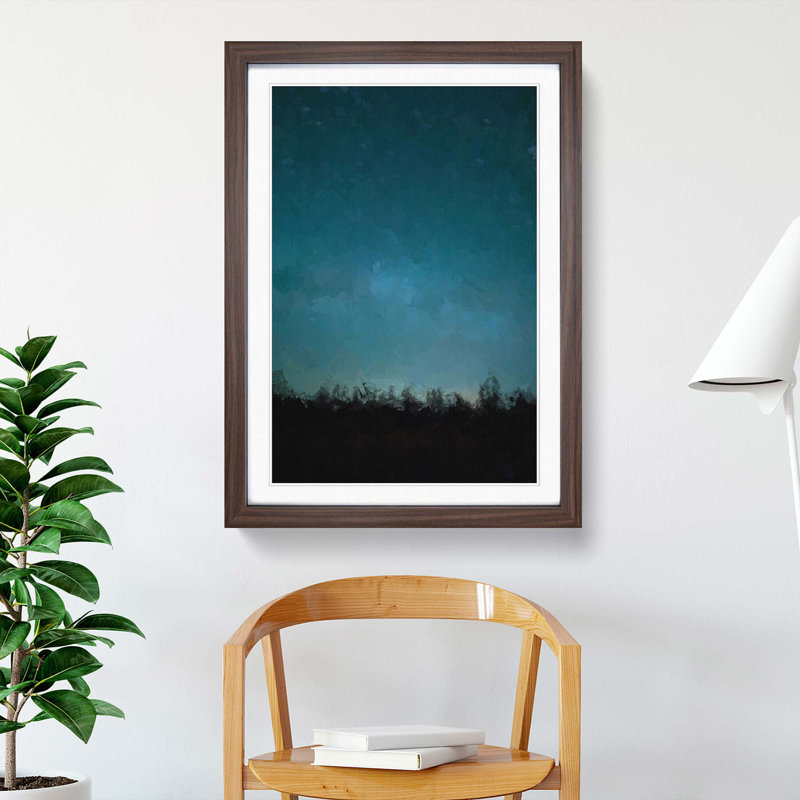 Above the Forest in Abstract - Framed Print, Walnut Framed, 87cm H x 62cm W x 2cm D