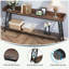 Console extra longue 70,87 pouces Inzillo derrière le canapé, canapé industriel rustique pour le salon, table de bar longue pour le couloir d'entrée étroit