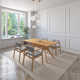 Etheriu Indoor Oak and Wood Dining Table
