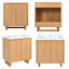 Meuble-lavabo 30 po avec lavabo simple en bois massif