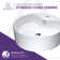 ANZZI Vitruvius Series 18.5'' White Vitreous China Circular Bathroom Sink with Overflow