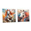«Horse Lustrous Horse», ensemble de 2 peintures murales en acrylique-1658265058