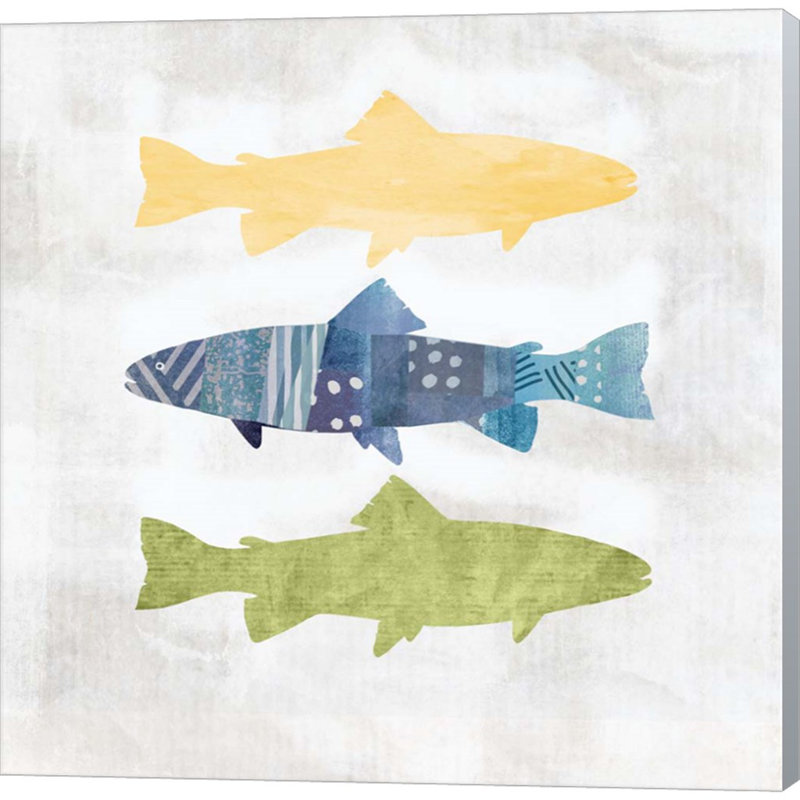 «Fish» par JMB Designs, art mural sur toile, H 12 po x l 12 po x P 1,5 po