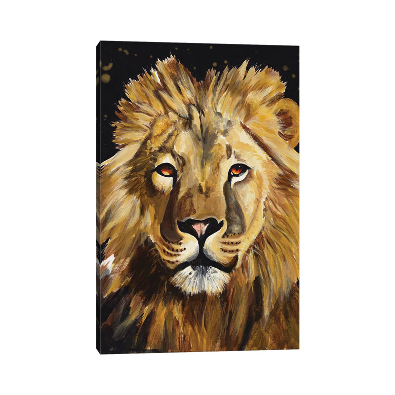 Lion 1 Piece Wrapped Canvas Painting, 20.32 cm H x 30.48 cm W
