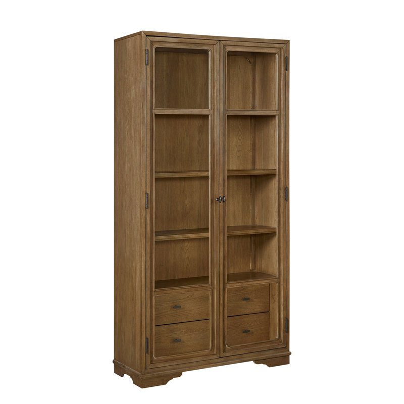 Tall Display Cabinet, Almond
