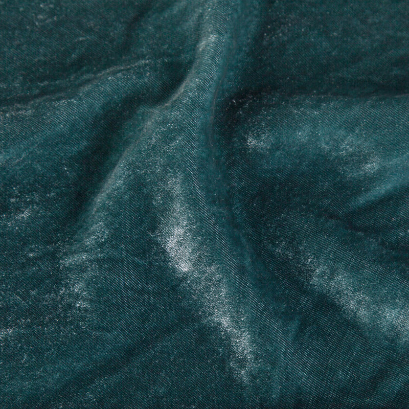 Stella Faux Silk Velvet Embroidered Romantic Western 14x24 inch Lumbar Pillow, Teal