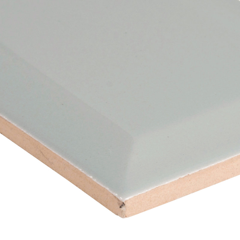 Segment 3 in. x 6 in. Beveled Glossy Ceramic Subway Wall Tile, Stone
