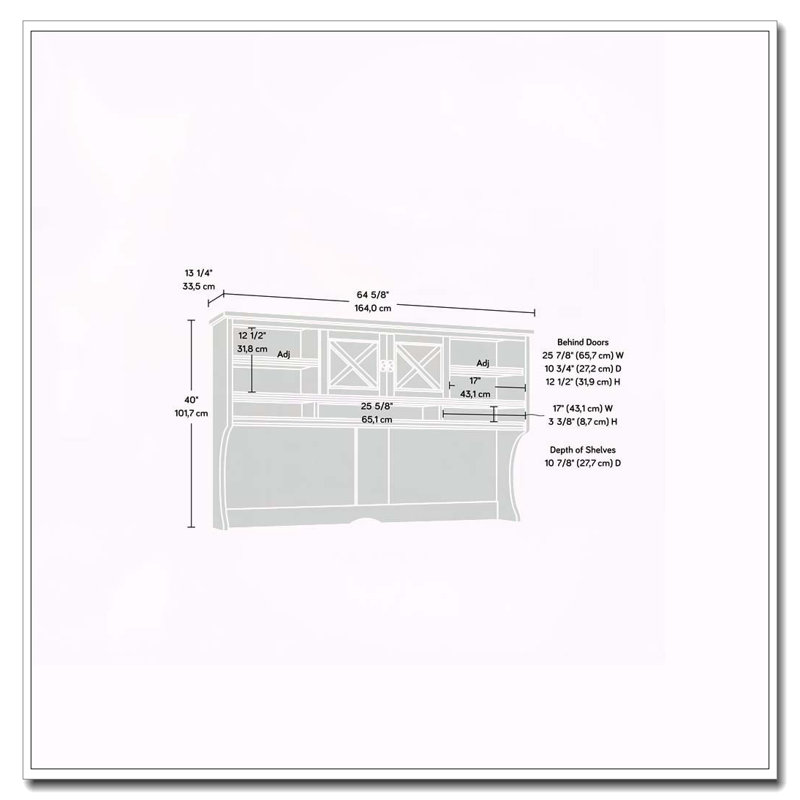 Hutch, Brown Finish