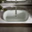 Lavabo de salle de bain ovale en métal avec trop-plein Iron Plains®-27814164