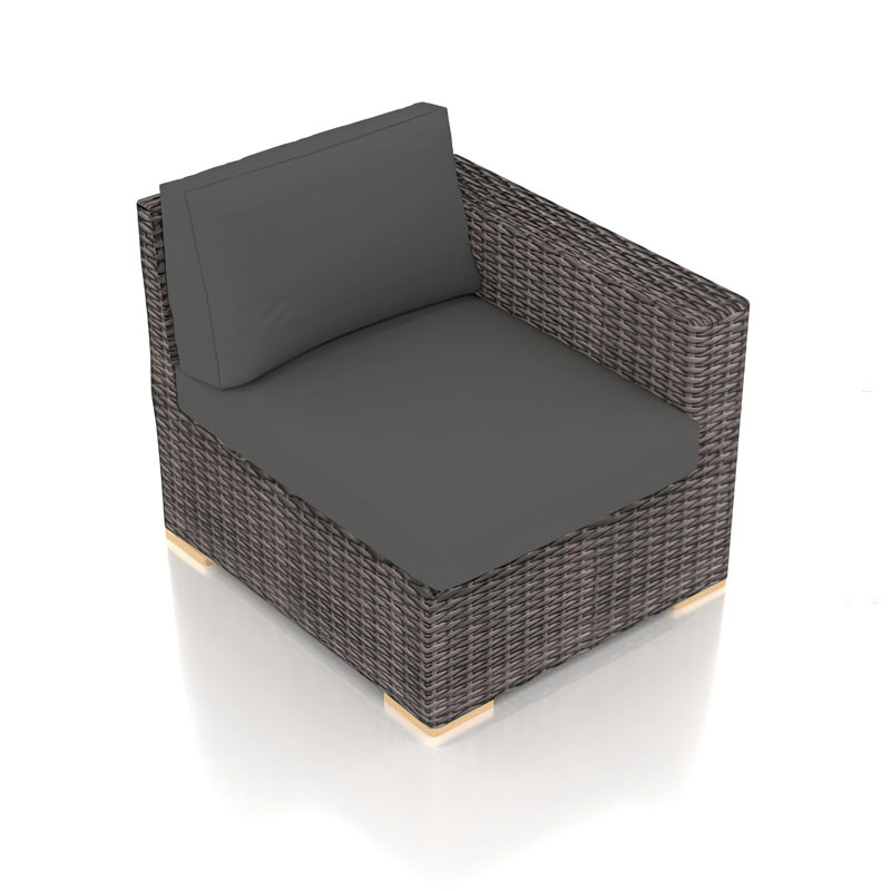 Dune Outdoor One Arm Lounge Chair, Canvas Charcoal Sunbrella® Canvas