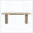 Dining Table, Oval Shape, Double Pedestal, Solid & Engineered Wood, Half-Moon Legs, Vertical Grooves, Natural Grain Finish, Fits Up To Six People-583047311