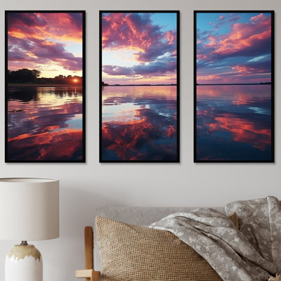 Horizon Sunset By The Lake II - Lake Wall Art