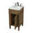 18 " W Freestanding Standard Free Standing 1 Single Vanity Bathroom Vanity With Carrara Marble Top-73359945