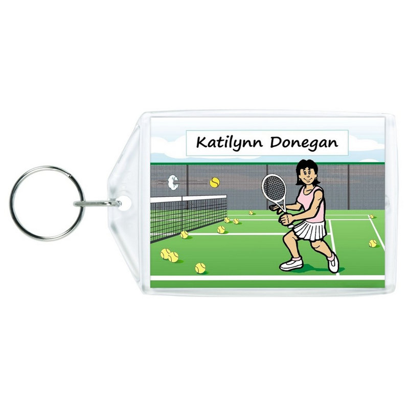 Joueur de tennis personnalisé - Porte-clés en acrylique pour femme