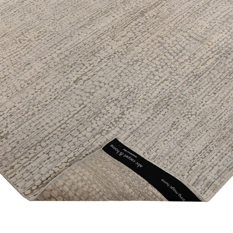 Grey Textured Silk Wool Blend Rug - 8' x 10'