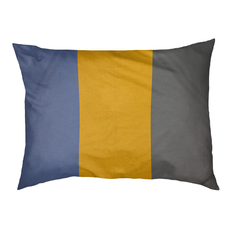 Coussin Designer, Grand (L 40 po x l 50 po), Bleu basketball / jaune basketball / gris basketba